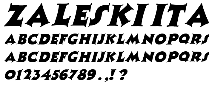 Zaleski Italic font